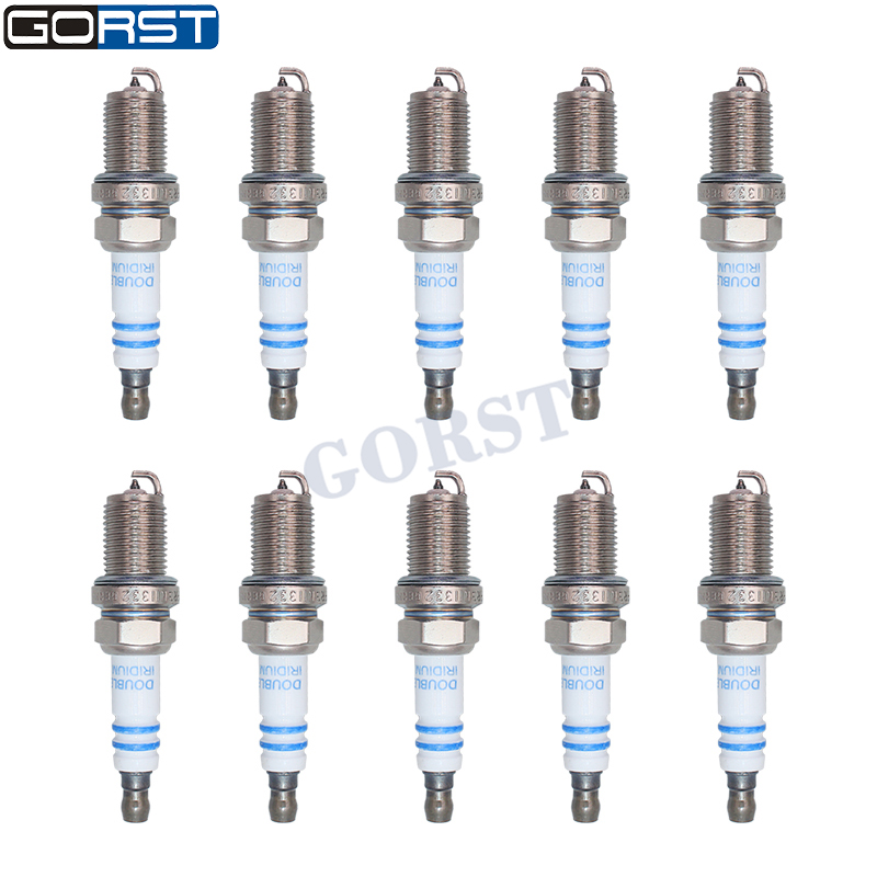 Bosch Spark Plug Iridium - 10 pièces de bougies d'allumage double
