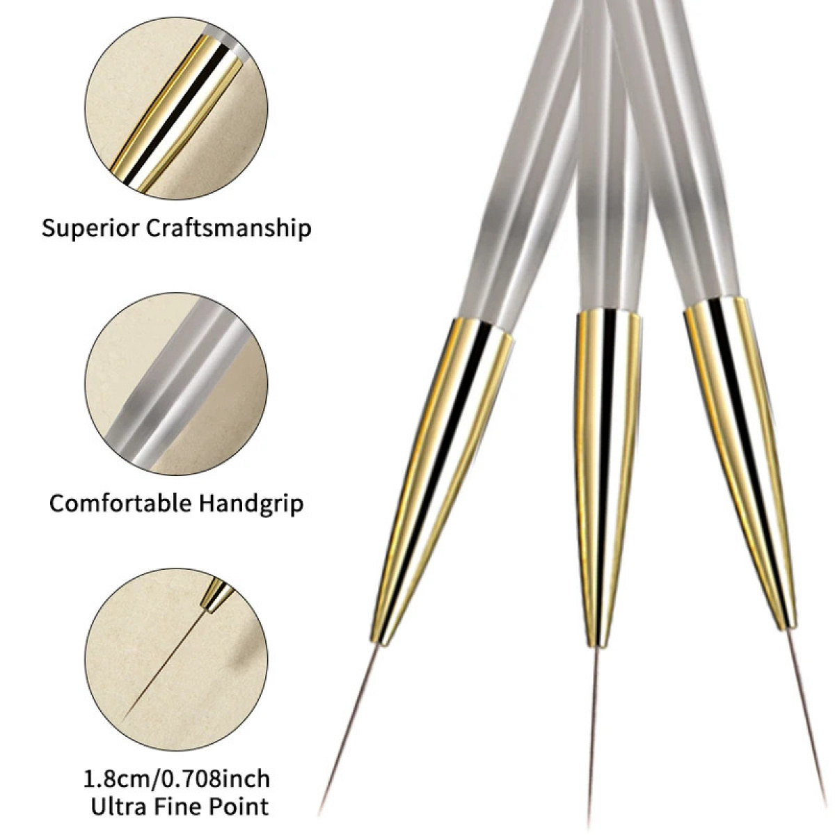 Lot de 1/2/5 pinceaux liner po - Detailing Brush Set avis et prix